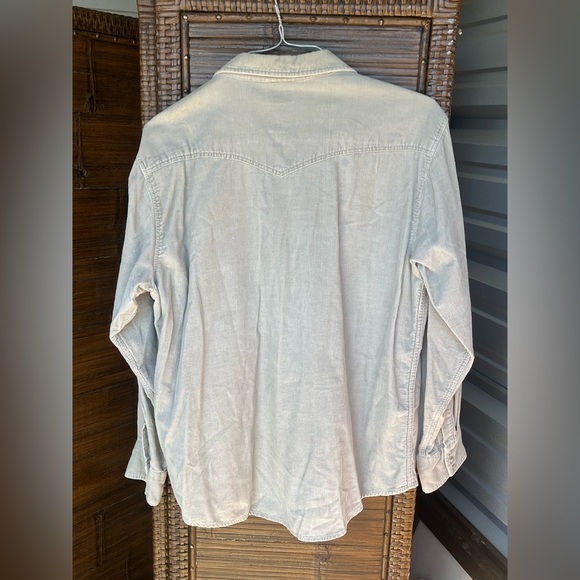 Y2K vintage Mossimo light brown corduroy
western Pearl snap button down Large - Picture 5 of 5